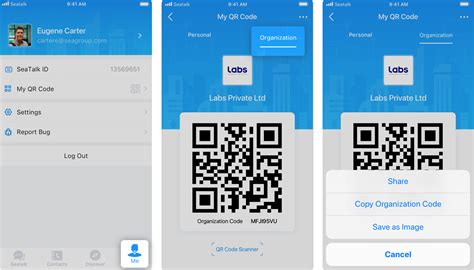 scan qr code provided by your organisation.